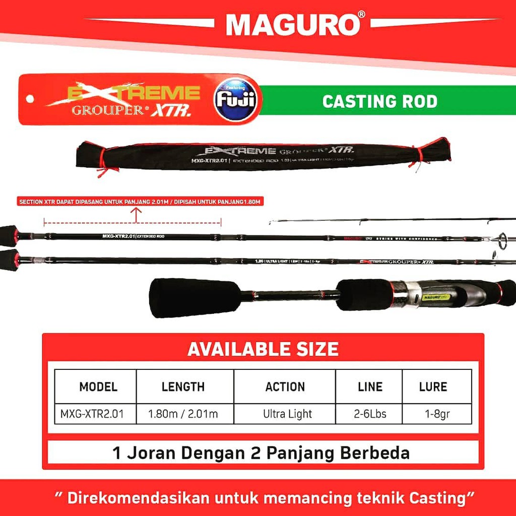 Jual Joran Ul Maguro Extreme Grouper Cm Shopee Indonesia