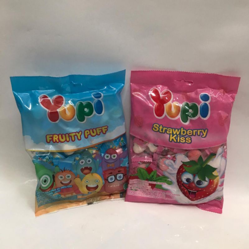 Jual Yupi Strawberry Kiss Fruity Puff Bks G Shopee Indonesia