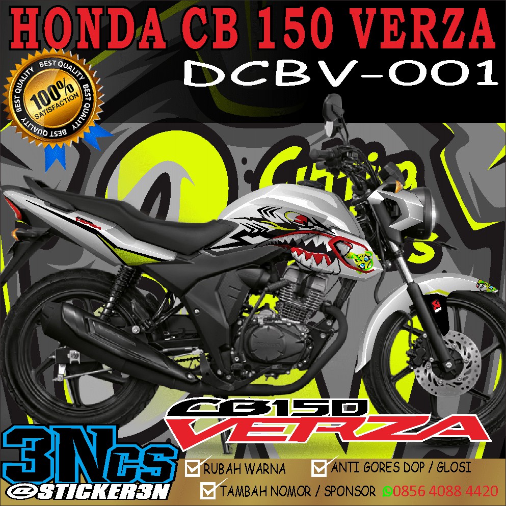 Jual Decal Honda CB 150 Verza Fullbodi Hiu Shark Bisa Rubah Warna Dasar