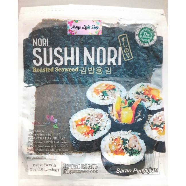 Jual Nori Sushi Lembar Rumput Laut Termurah Bahan Sushi Nori Manjun