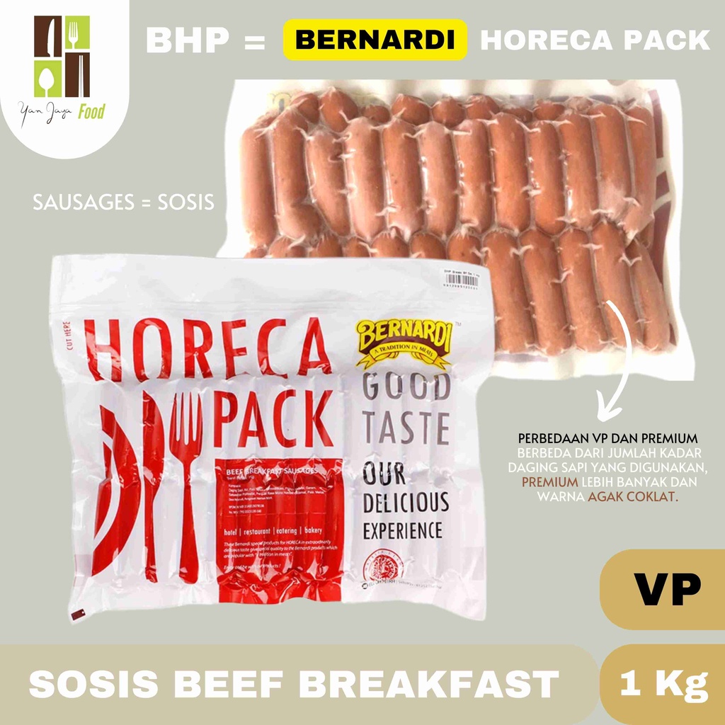 Jual BERNARDI HORECA PACK BREAKFAST SAUSAGES SOSIS BEEF BREAKFAST VP 1