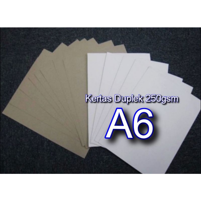 Jual Kertas Duplek A6 250 Gsm Shopee Indonesia