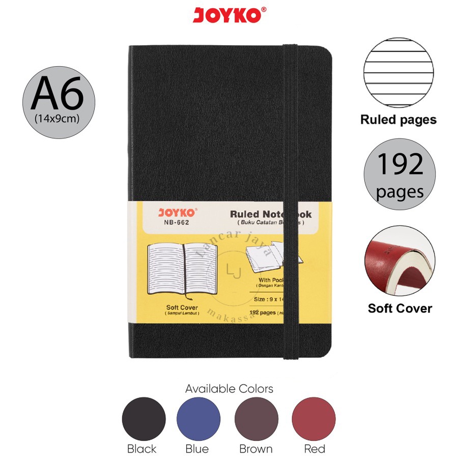 Jual Ruled Notebook Diary Agenda Buku Catatan Bergaris Joyko Nb