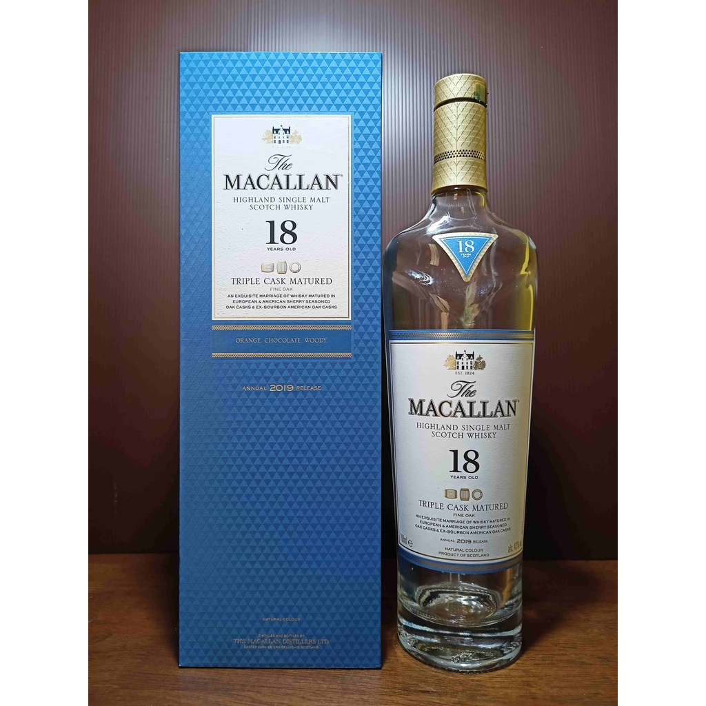 Jual Botol Bekas Macallan 18 Triple Cask Matured 700 ML Box Shopee