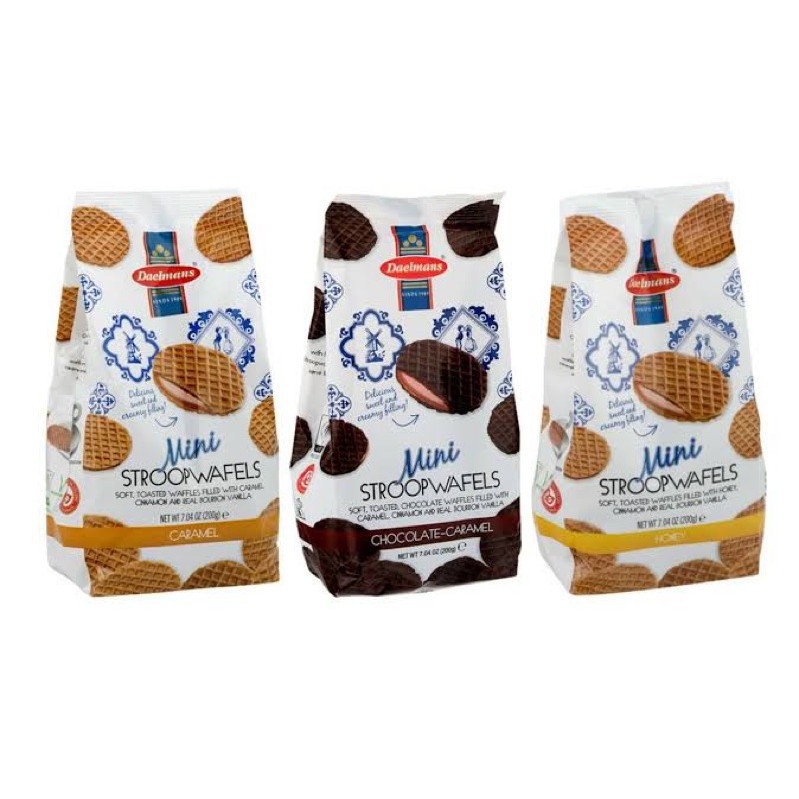 Jual Daelmans Mini Stroopwafels Caramel Chocoalate Caramel Honey