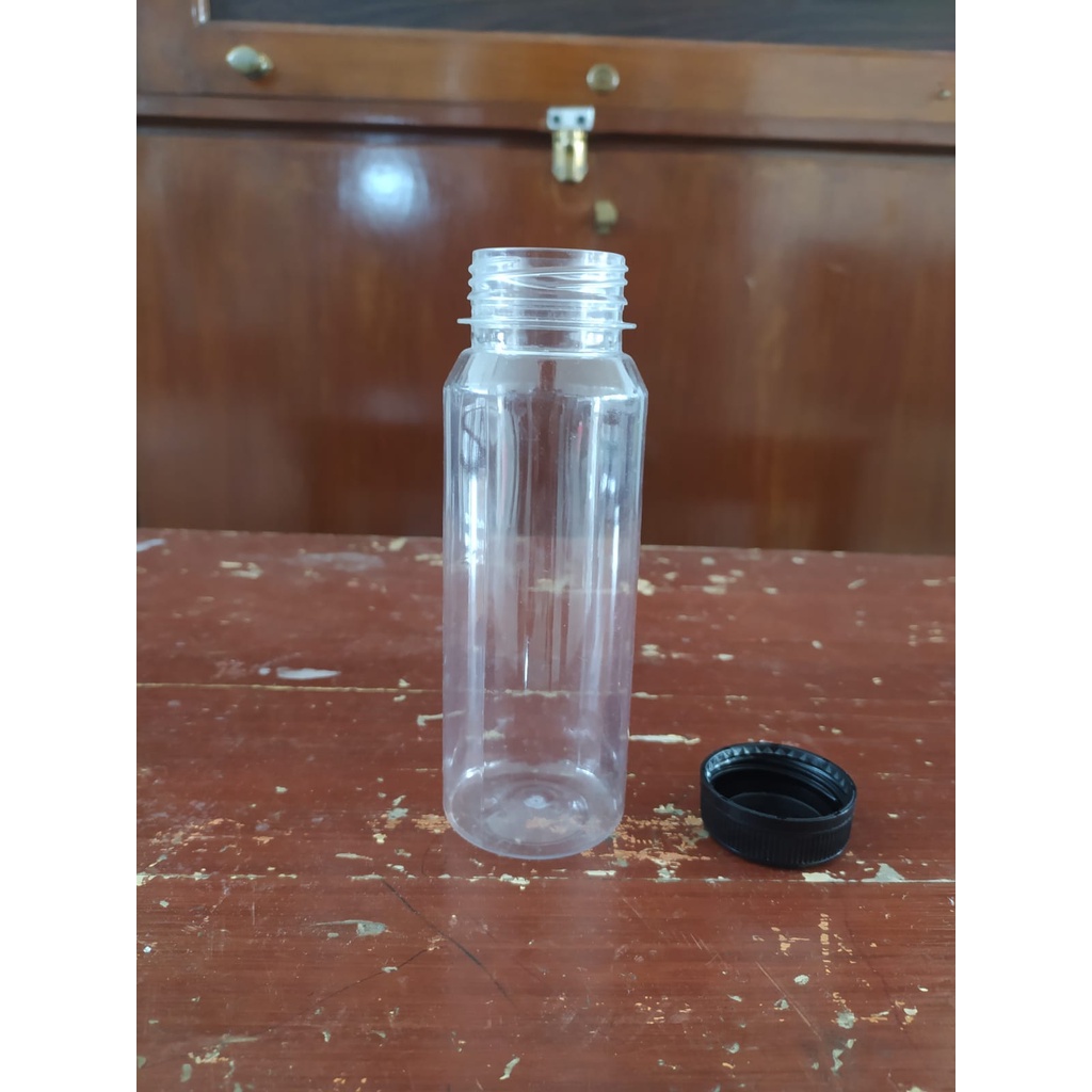 Jual Botol Minuman Plastik Ml Tutup Hitam Shopee Indonesia