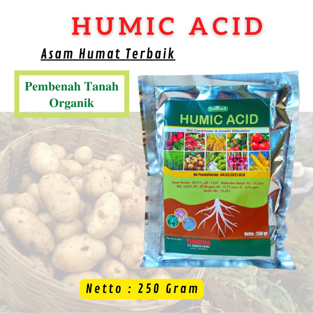 Jual Pupuk Asam Humat 250 Gram Pupuk Humic Acid Asam Humat Pupuk