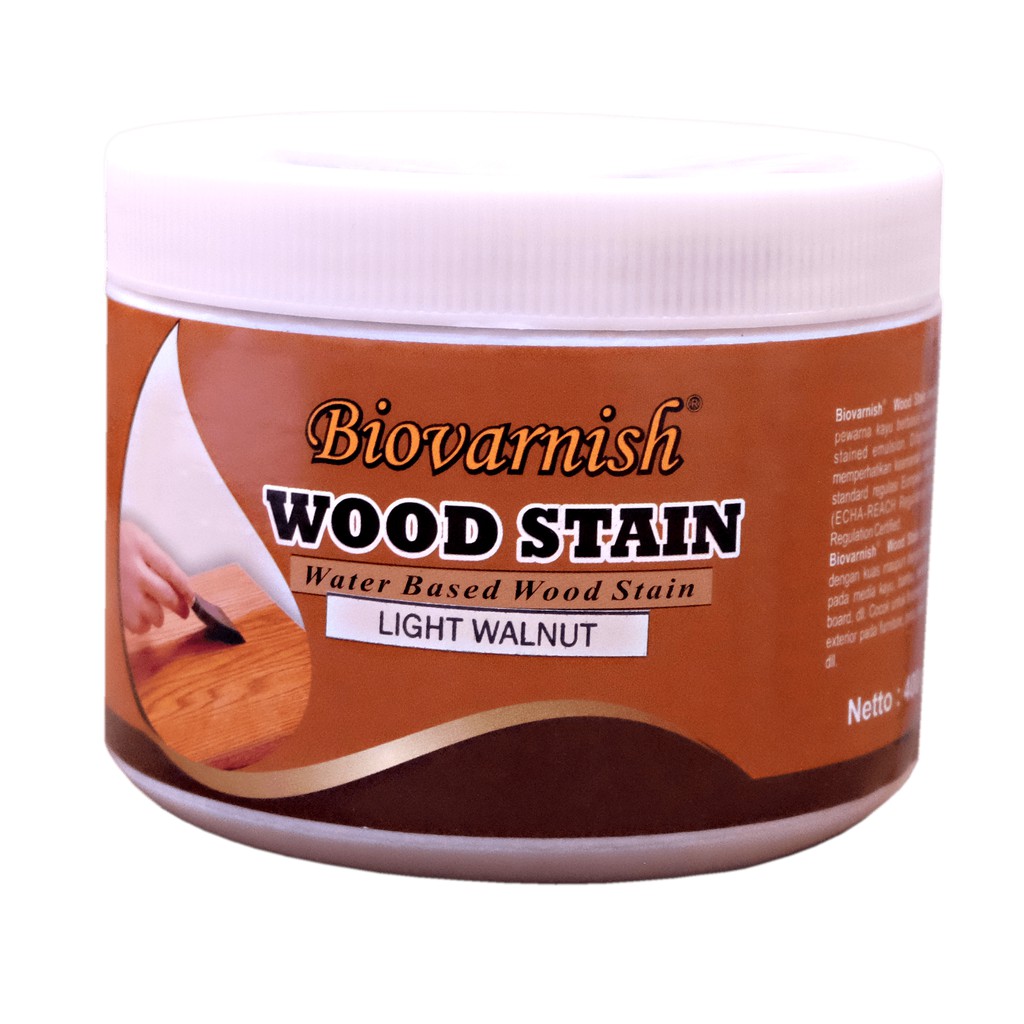 Jual Plitur Cat Kayu Natural Transparant Biovarnish Wood Stain 400 Gr