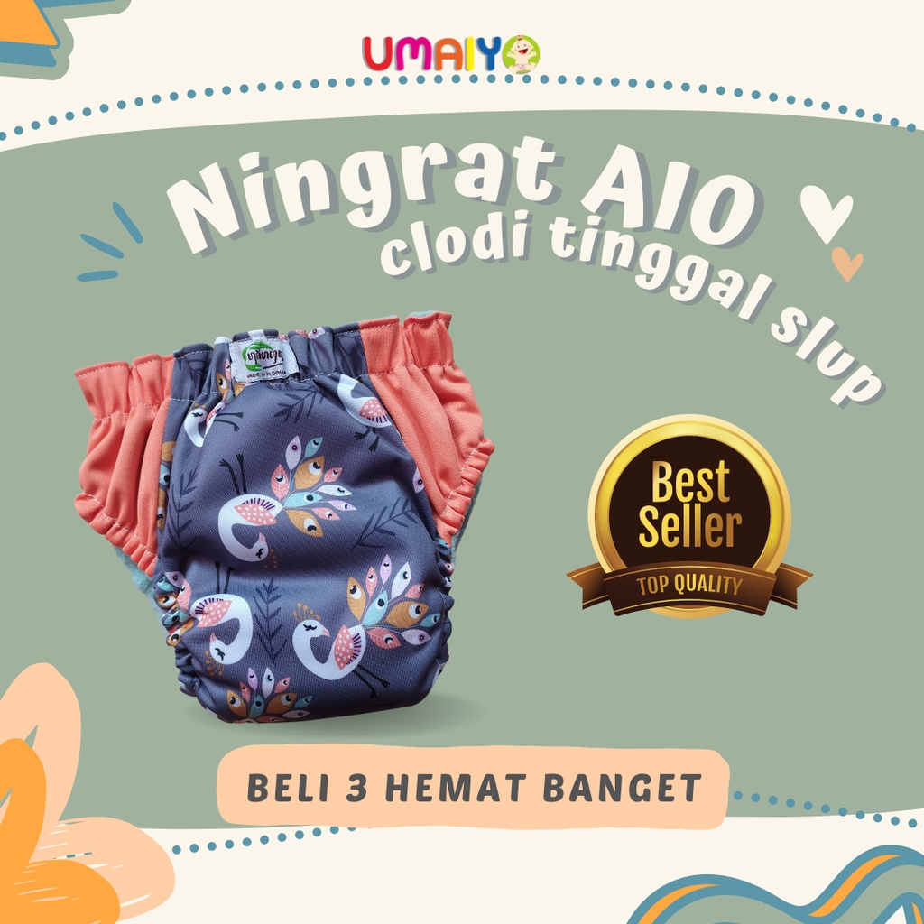 Jual Ningrat Aio Clodi Popok Kain Bayi Cuci Ulang Model Celana Ukuran