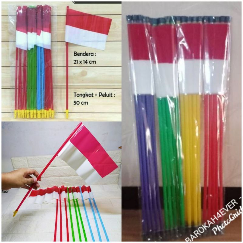 Jual Isi Pcs Bendera Merah Putih Tongkat Peluit Plastik Agustusan