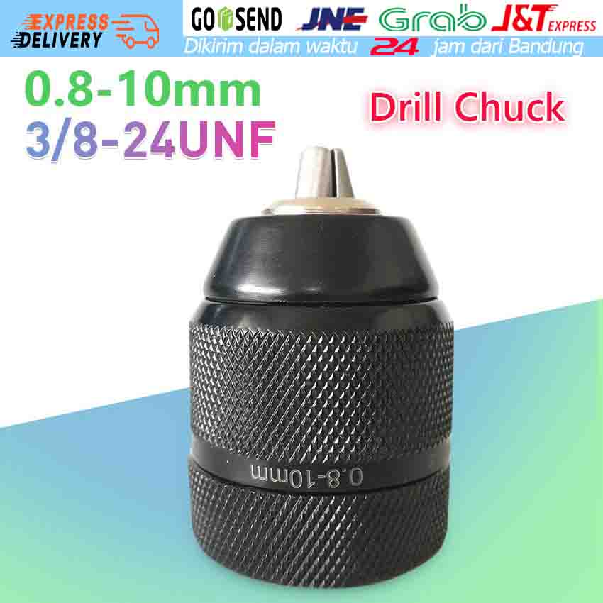 Jual Keyless Drill Chuck Kepala Mesin Bor Tanpa Kunci 0 8 10 Mm