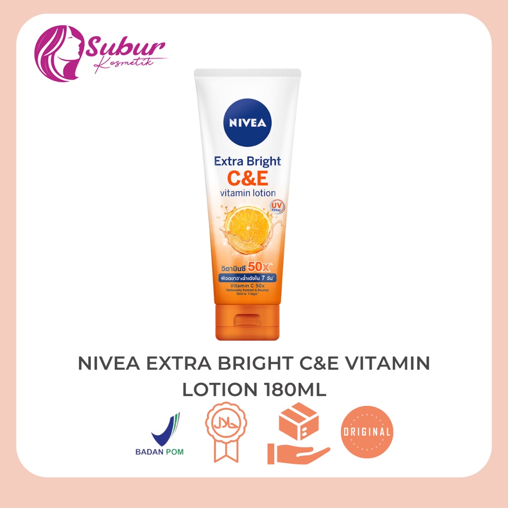 Jual Nivea Extra Bright C E Vitamin Lotion 180ml Shopee Indonesia