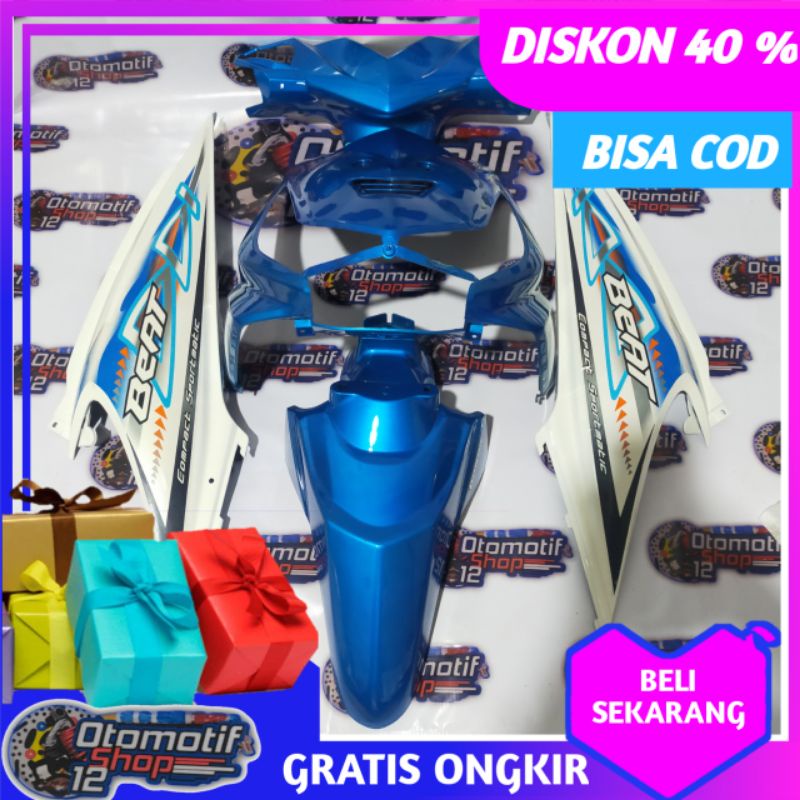 Jual PROMOO Full Body Halus Beat Karbu Warna Biru Putih COD