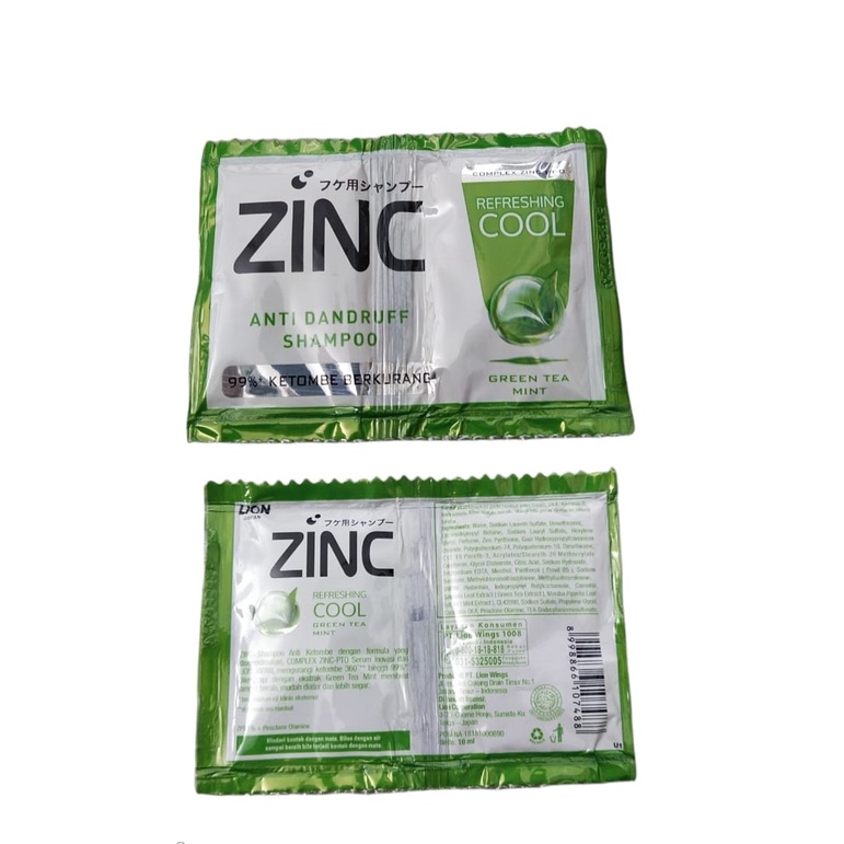 Jual Sampoo Zinc Shampoo Double Sachet Anti Dandruff Refreshing Cool