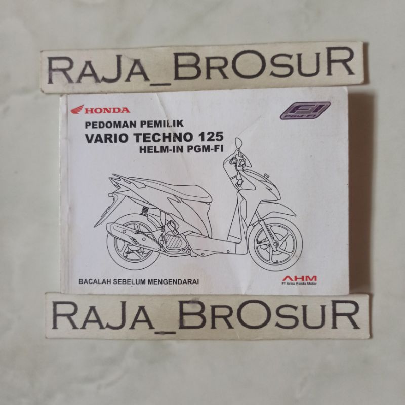 Jual Buku Pedoman Pemilik Manual Book Honda Vario Techno 125 Vario