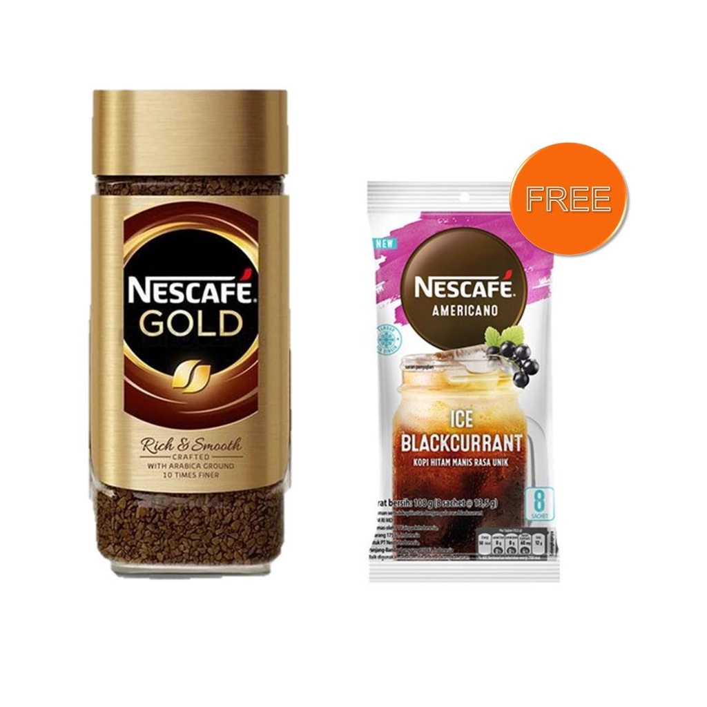 Jual FRESHH NESCAFE GOLD Kopi Instan Kopi Hitam Jar 100gr FREE NESCAFE