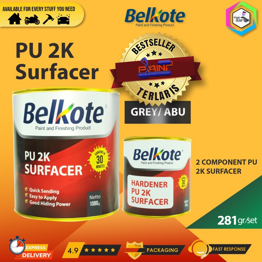 Jual Belkote Epoxy Pu K Surfacer Grey Cat Dasar Epoksi Shopee