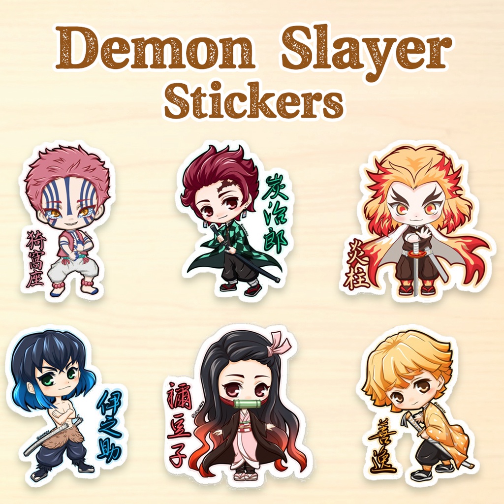 Jual Pcs Demon Slayer Sticker Stiker Waterproof Anti Air Kimetsu No