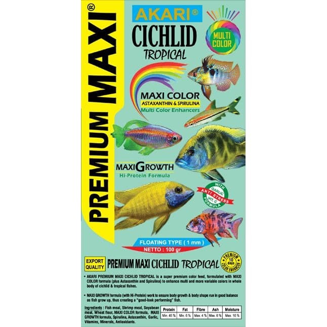 Jual Akari Premium Maxi Cichlid Tropical Gr Pelet Mm Shopee