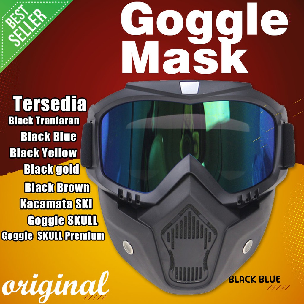 Jual Google Mask Kacamata Helm Goggle Gogle Sepeda Motor Trail Cross