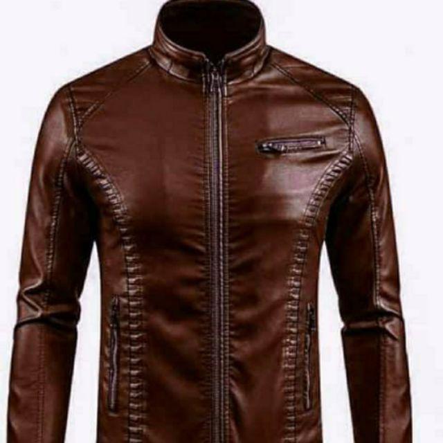 Jual Jaket Kulit Domba Asli Pria Elegant Brownie ARL 033 Silverstone