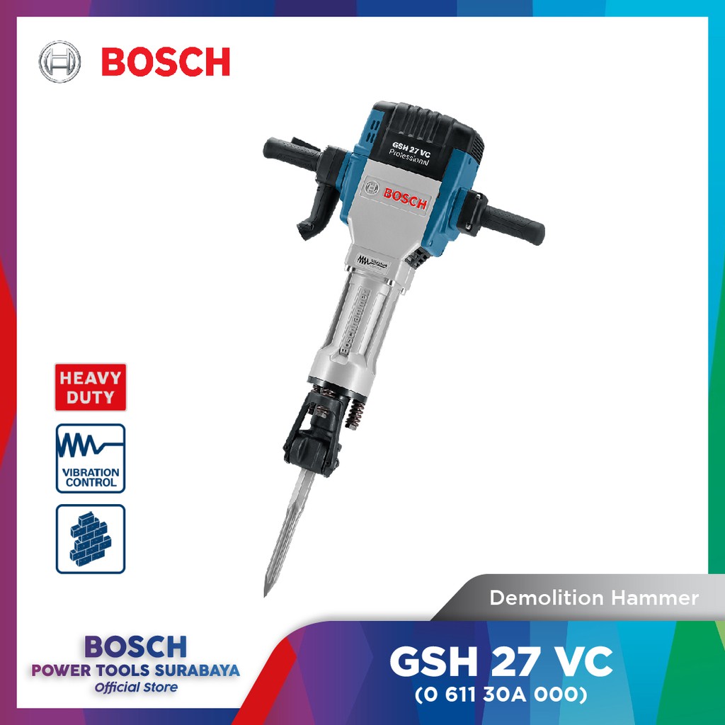 Jual Mesin Bobok Bosch GSH 27 VC Hex 28mm Demolition Hammer Shopee