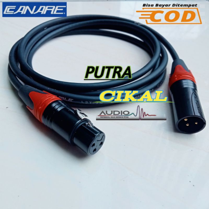 Jual Kabel Mic Jack Canon Xlr Male To Socket Canon Xlr Female Shopee