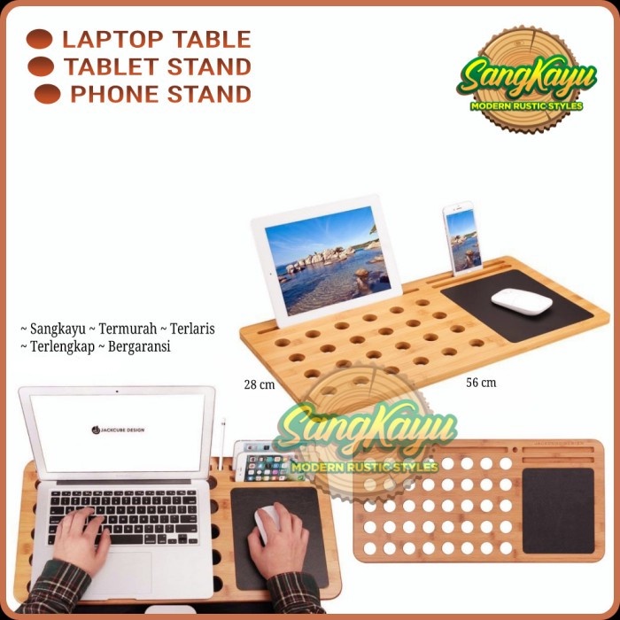 Jual Laptop Stand Laptop Meja Laptop Kayu Macbook Stand Notebook Stand