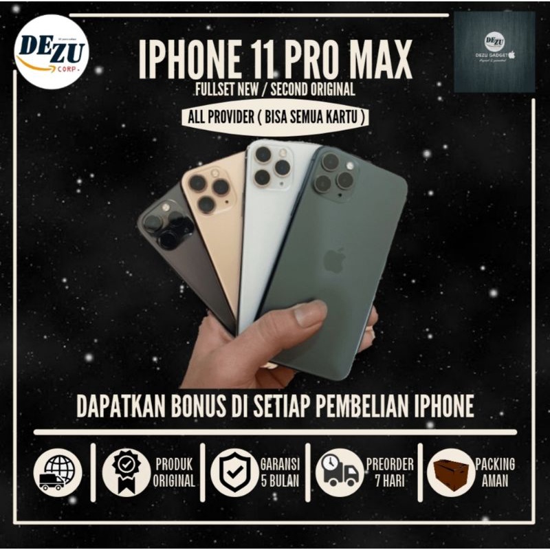 Jual Iphone 11 Pro Max Fullset New Second Mulus 100 Original