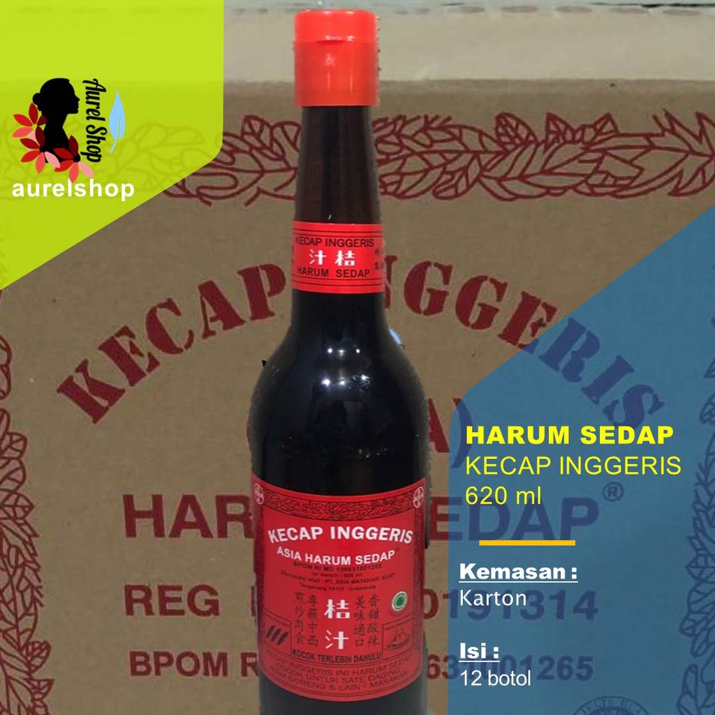 Jual ASIA HARUM SEDAP Kecap Inggeris Inggris 620 Ml Kemasan Karton 12