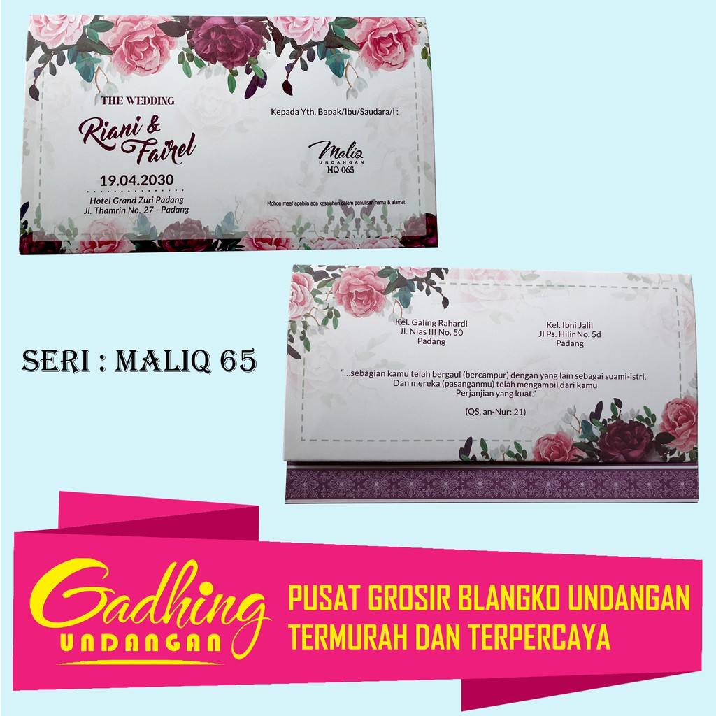 Jual Blangko Undangan MALIQ 65 Harga Murah Shopee Indonesia