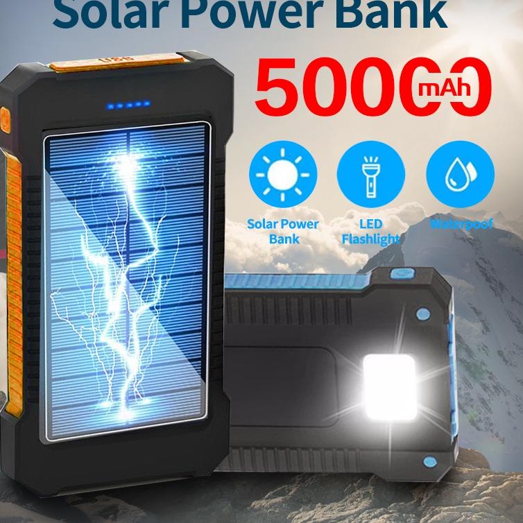 Jual Power Bank Tenaga Surya Multifungsi Portabel Berkapasitas Besar