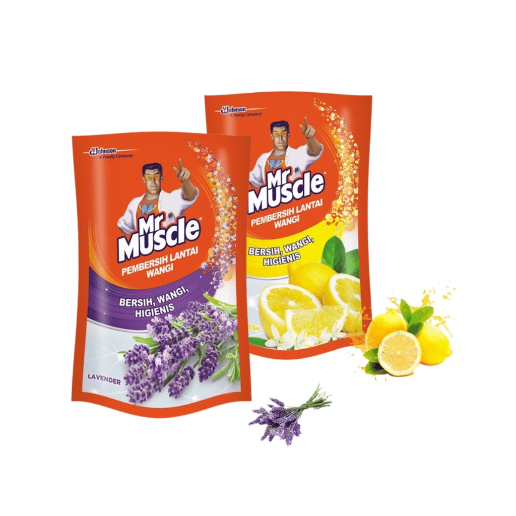 Jual Mr Muscle Pembersih Lantai Wangi Lavender Lemon Fresh Pouch