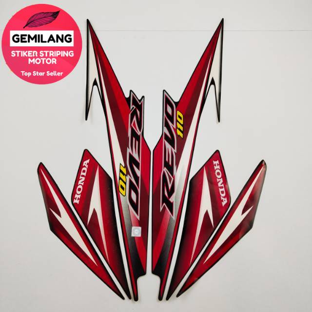 Jual Striping Decal Polet Sticker Honda Revo Absolut Hitam Lis