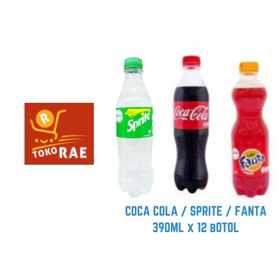 Jual Coca Cola Sprite Fanta Botol Ukuran 390ML 12 Botol Shopee