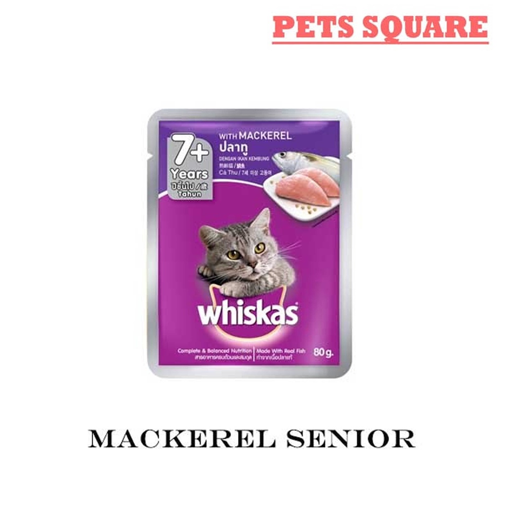 Jual Whiskas Pouch Mackerel Senior Gr Shopee Indonesia