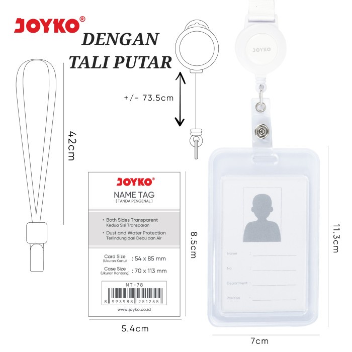 Jual Dijual Joyko Id Card Holder Name Tag Lanyard Gantungan Kartu