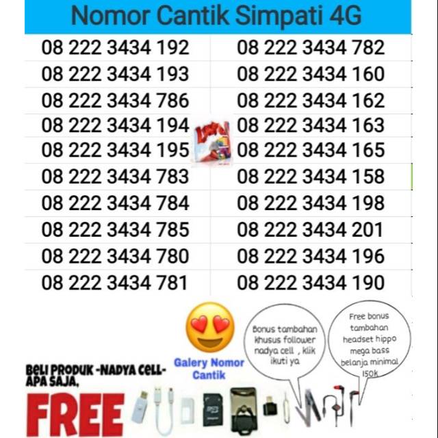 Jual Bayar Di Tempat COD Kartu Perdana Nomor Cantik Telkomsel