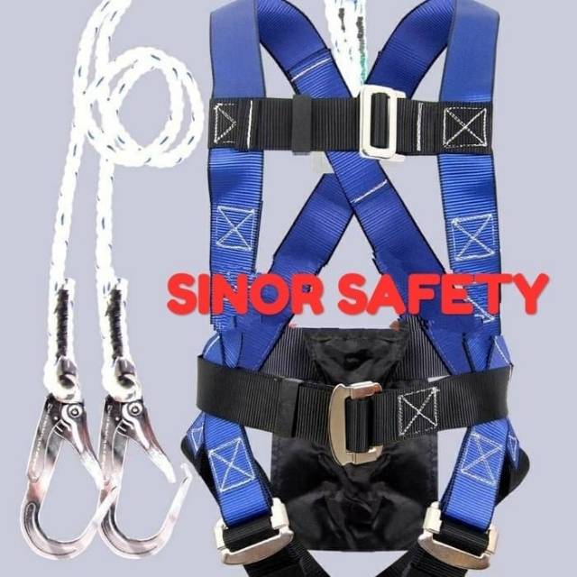 Jual Full Body Harness Ecofit Double Big Hook Plus Tali Dada Safety