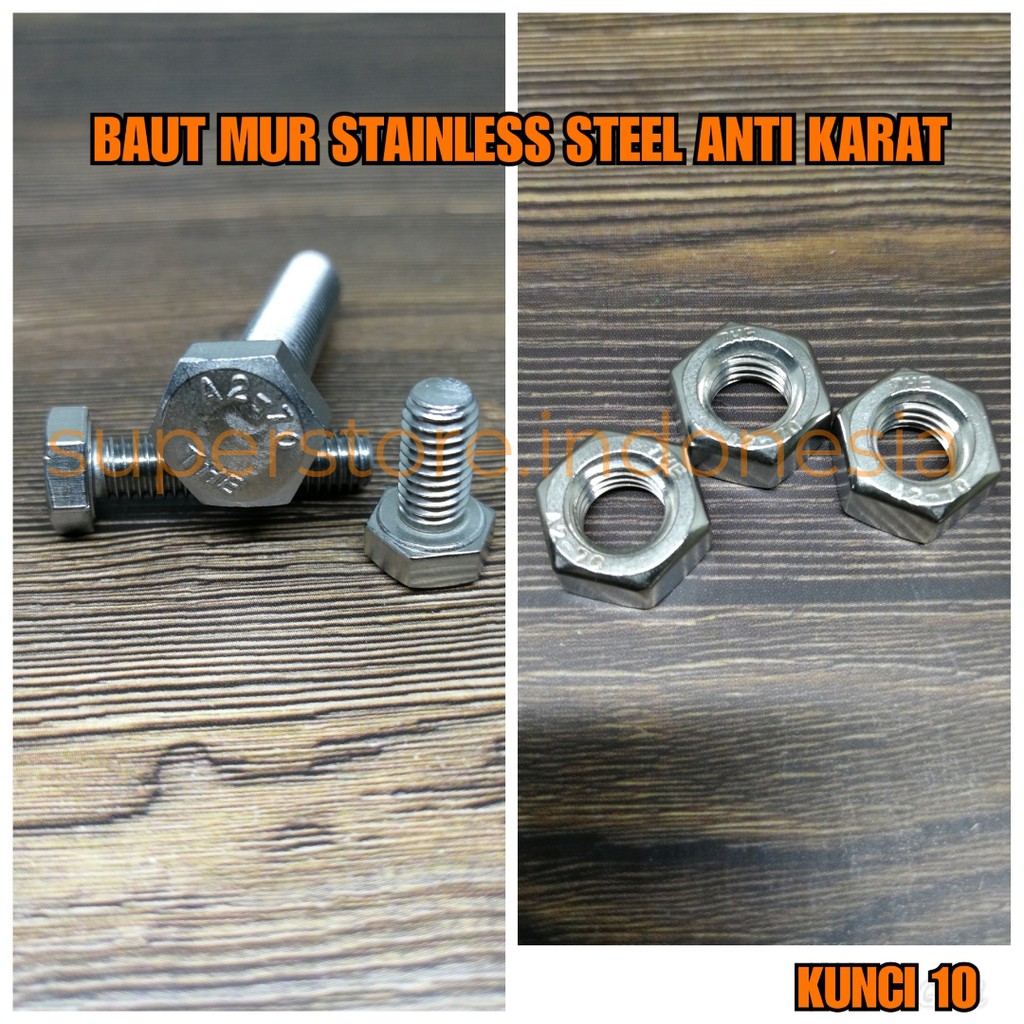 Jual Baut Mur Stainless X Ss Baut M Kunci Shopee Indonesia