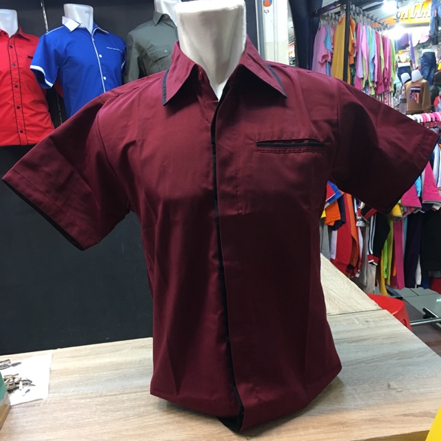 Jual KEMEJA SERAGAM PROMOSI POLOS KODE KEMEJA POLOS EP 01 MAROON LIST