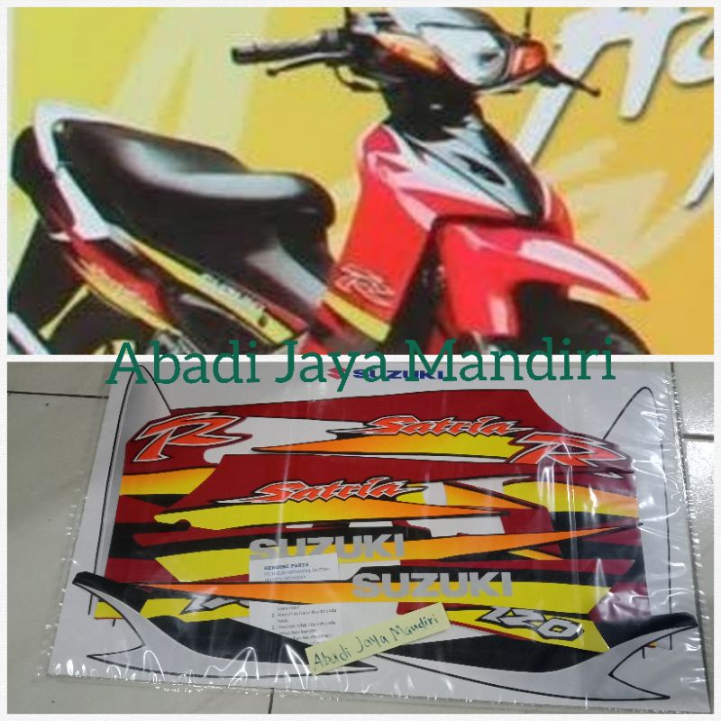 Jual Stiker Lis Striping Suzuki Satria R Lumba Rhitam Merah Hitam