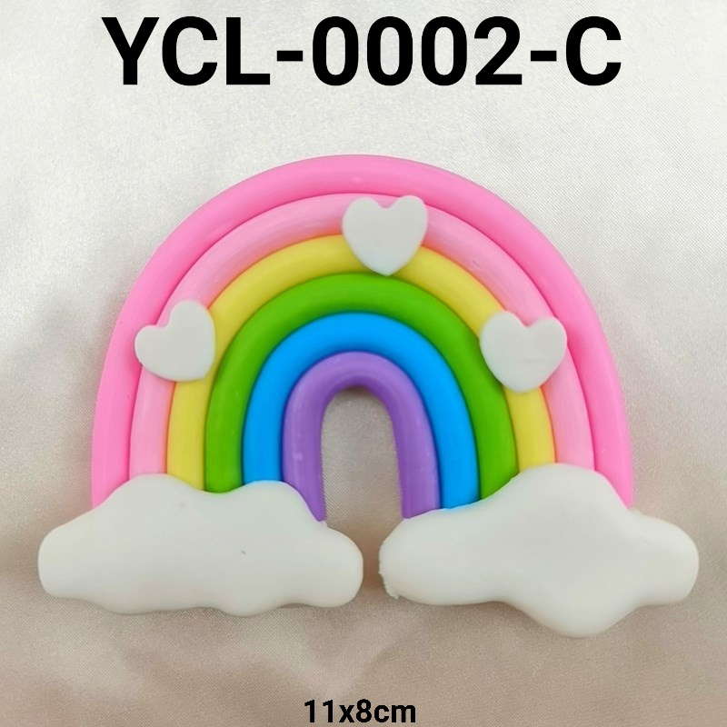 Jual Gr Ycl Cake Topper Hiasan Kue Clay Pelangi Rainbow Awan