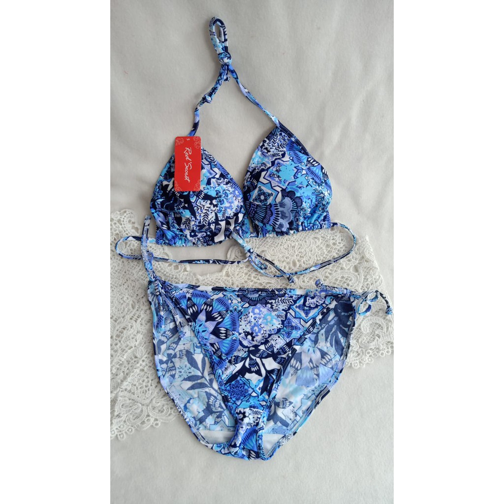 Jual BK RXO BIKINI TRIANGLE BATIK BIRU Free Size Shopee