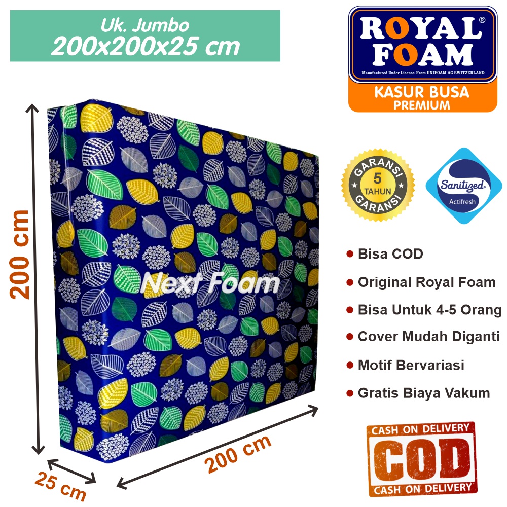 Jual Kasur Busa Royal Foam Ukuran Jumbo 200x200x25 Cm Tebal 25 Cm D16