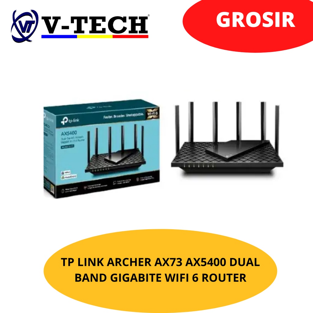 Jual TP LINK ARCHER AX73 AX5400 DUAL BAND GIGABITE WIFI 6 ROUTER