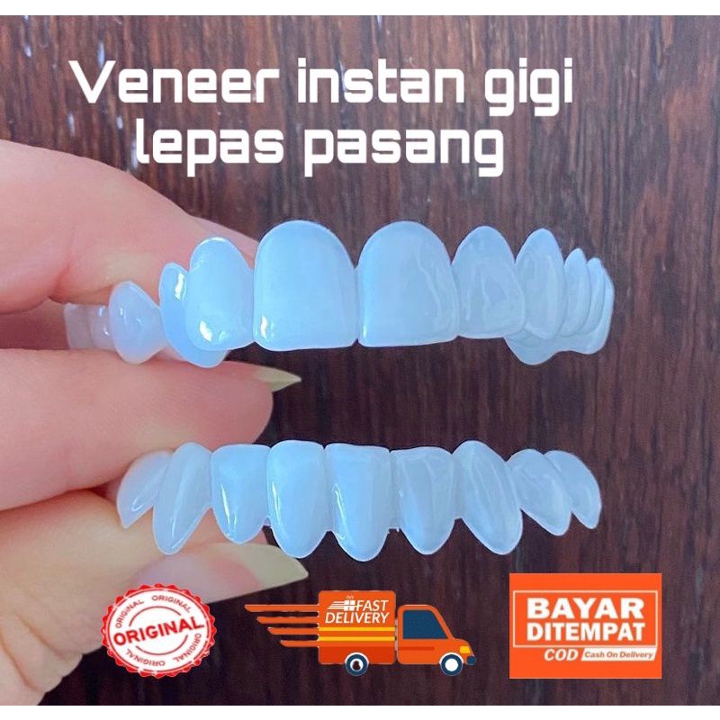 Jual Snap On Smile Cod Gigi Palsu Sepasang Atas Bawah Shopee Indonesia