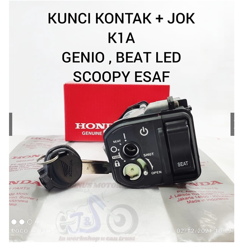 Jual KUNCI KONTAK GENIO K1A BEAT LED SCOOPY ESAF KODE K1A ORIGINAL AHM