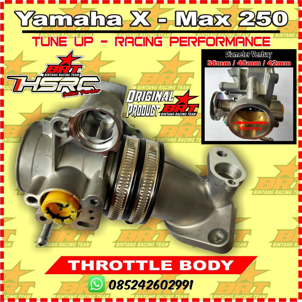 Jual Throttle Body Racing Brt Yamaha Xmax Ukuran Mm Tb X