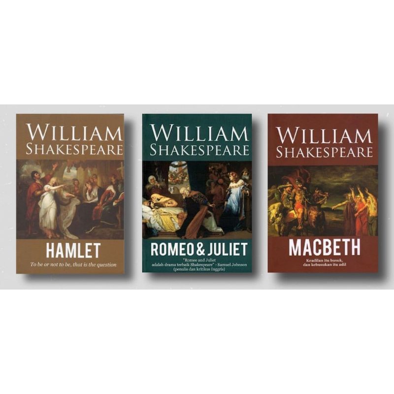 Jual Paket Buku William Shakespeare Hamlet Romeo Juliet Macbeth